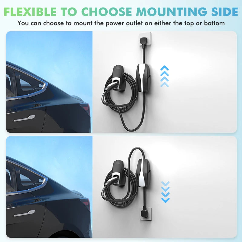 Tesla Charger Cable Holder - Wall-Mount for Model 3/Y/S/X with NACS Interface