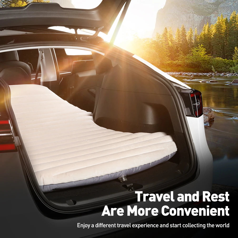 Self-Inflating Air Mattress for Tesla Model Y - Travel Sleeping Bed & Inflatable Camping Mattress