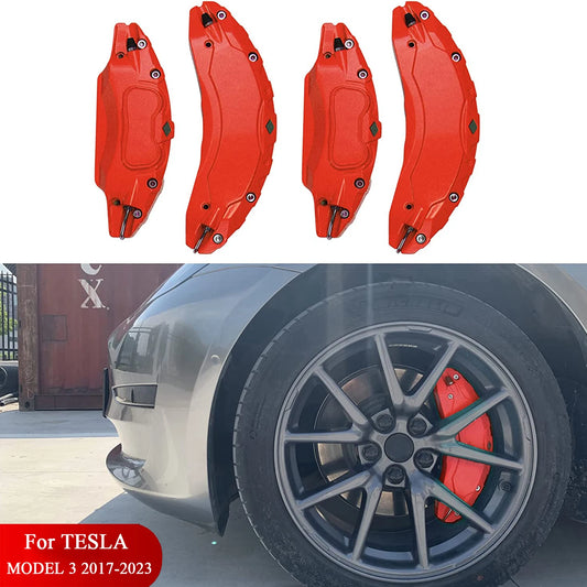 4pcs Brake Caliper Covers for Tesla Model 3 2017 -2023 Accessories With Stickers