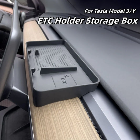 Tesla Model 3, Model Y Dashboard Storage Box Antislip Glasses Key Tray Auto Storage Panel Center Console Bracket