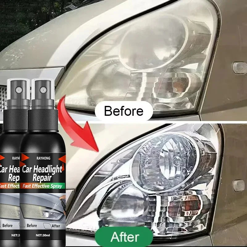 Car Headlight Restoration Polishing Kit - Scratch Remover, Oxidation Cleaning Paste, & Headlight Polish Liquid