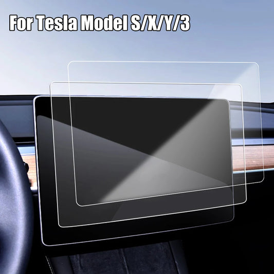 Car Navigation Touch Screen Protective Film For Tesla Model 3/Y/S/X Tempered Glass Screen Protector Auto Interior Accessories