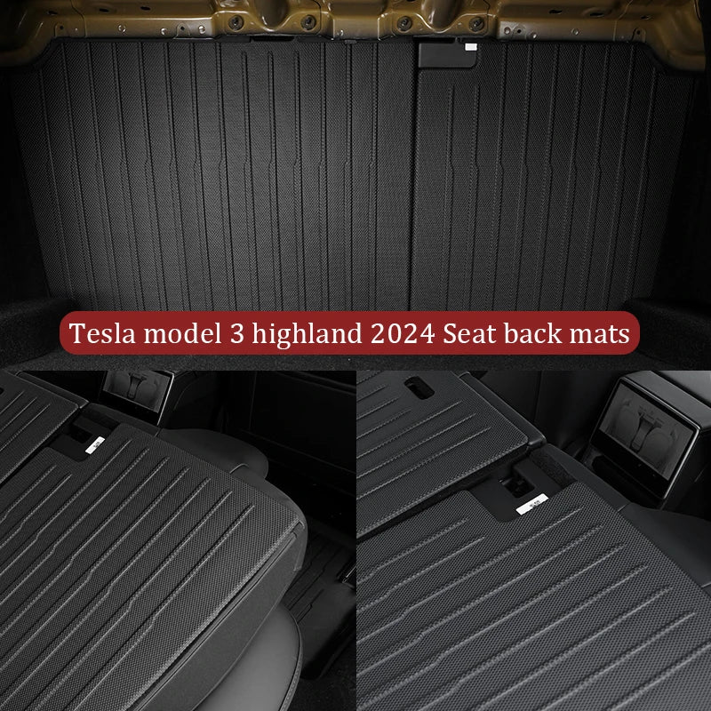 Tesla Model 3 2024 Highland Waterproof Floor Mats - TPE Cargo Liner & Anti-Slip Trunk Mat