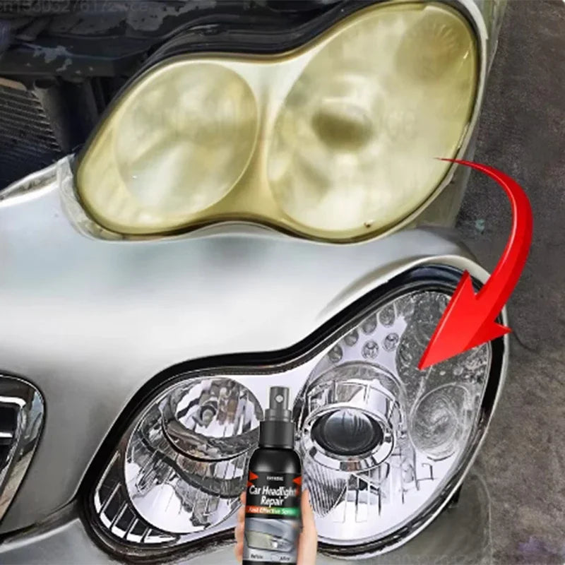 Car Headlight Restoration Polishing Kit - Scratch Remover, Oxidation Cleaning Paste, & Headlight Polish Liquid