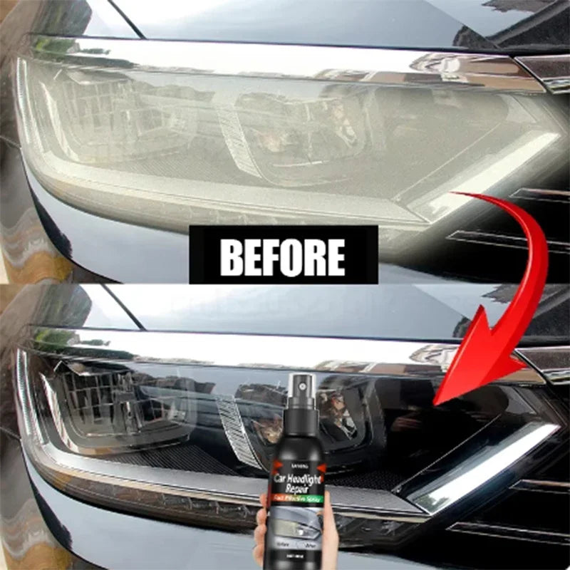 Car Headlight Restoration Polishing Kit - Scratch Remover, Oxidation Cleaning Paste, & Headlight Polish Liquid