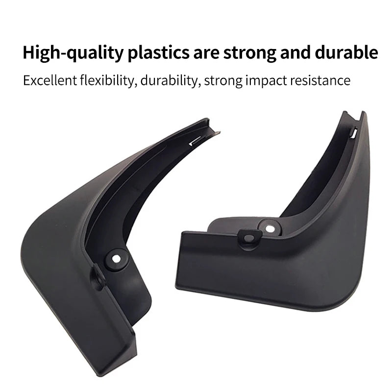 Matte Black Carbon Fiber Pattern Splash Guards Mud Flaps for Tesla Model Y 2020-2023